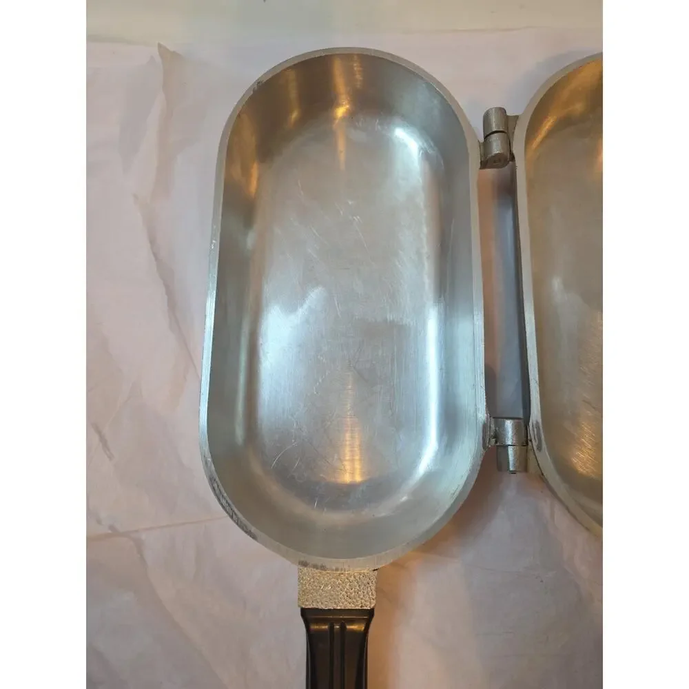 Guardian Service Ware Double Side Fish Omelet Hinged Fry Flip Pan Skillet USA EX